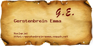 Gerstenbrein Emma névjegykártya